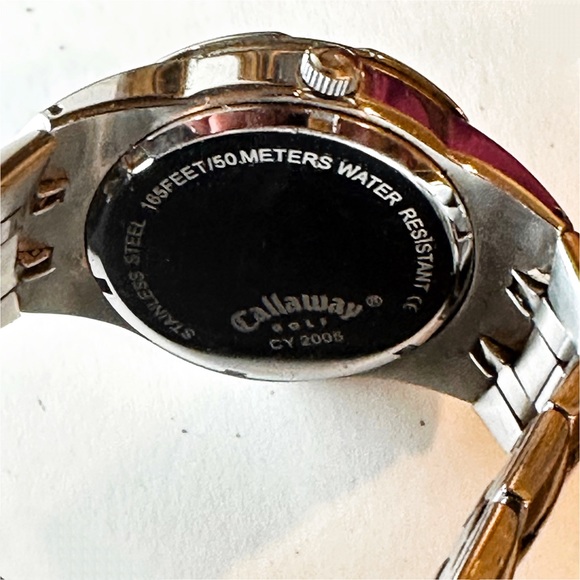 Callaway Golf Watch Blue Stainless Band Three Hand Date - Picture 7 of 8